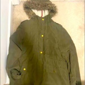 Women’s Charlotte Russe fur hood jacket